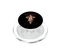 Croce floreale per la fede cristiana con lode a Dio Hard Combattuta PopSockets PopGrip per MagSafe