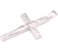 Croce Gesù Argento 925 Rimorchio Cristo 36mm Argento Sterling Unisex