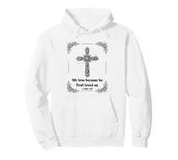 Croce Gotica Christian John Love Faith Felpa con Cappuccio