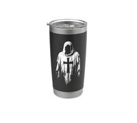 Croce gotica con cappuccio del cavaliere sacro Bicchiere termico in acciaio inox doppia parete