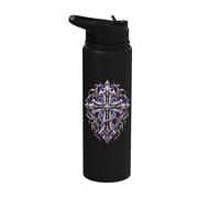 Croce gotica Y2K Heavy Metal Stainless Steel Insulated Water Bottle
