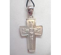 CROCE in Argento 925 con girocollo in cordoncino - ciondolo - Crocefisso -
