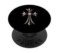 Croce in argento con diamante centrale PopSockets PopGrip Adesivo