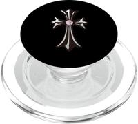 Croce in argento con diamante centrale PopSockets PopGrip per MagSafe