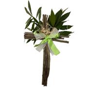 Croce in legno con ulivo e alloro per la domenica delle palme albero di pasqua