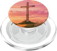 Croce in legno su tramonto Trail Design PopSockets PopGrip per MagSafe