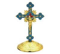 Croce In Piedi Decorativa | Figurina Religiosa Souvenir Decorazione Per La Chiesa | Statua Della Croce Di Gesù Figura Religiosa - per Comodino da Letto Scrivania da Ufficio Bagno Mensola del Appartame