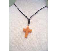 Croce in PIETRA DURA e Argento 925 - ciondolo con girocollo - pendente