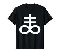Croce Leviatano Zolfo Nero Simbolo Magia Occulta Satanica Maglietta
