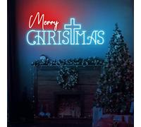 Croce Neon Sign Merry Christmas Signs Outdoor Gesù Sign Decor Christian Decoration Gift