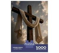 Croce Puzzle Fede 1000 Tessere Cartone Resistente Da 14 Anni, Difficile EduGattoivo, Idea Regalo Natale Premium Attività Famigliare 52x38cm/1000pcs