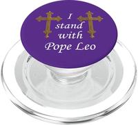 Croce Romana. Io sto con Papa Leone. PopSockets PopGrip per MagSafe