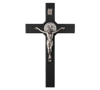 Croce San Benedetto Legno Nero Decorazione Preghiera C22.18.03
