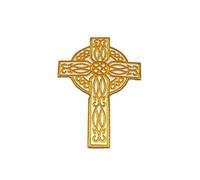 croce segno della croce religione - Toppe termoadesive Patch Toppa ricamate, misura: 9,5 x 6,2 cm