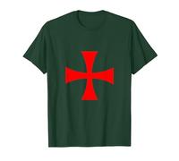 Croce Templare Maglietta, Uomo, Verde Foresta, L