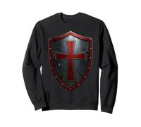 Croce templare Medievale crociato Invecchiato Felpa