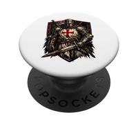 Croce templare medievale crociato invecchiato PopSockets PopGrip Adesivo