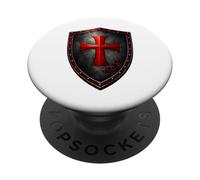 Croce templare medievale crociato invecchiato PopSockets PopGrip Adesivo