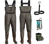 Croch Stivali Pesca waders per uomo e donna, impermeabili, in PVC, nylon, con stivali in gomma, taglia 39