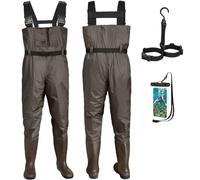 Croch Stivali Pesca waders per uomo e donna, impermeabili, in PVC, nylon, con stivali in gomma, taglia 42