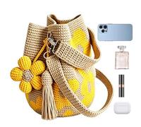 Crochet Beach Bag Portafogli Floreale Fatto a Mano Boho