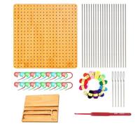 Crochet Blocking Board - Knitting Blocker Mat, Wooden Square Stretching Frame, Handcrafted Fiber Alignment Board, Textile Shaping Surfaces | Yarn Stabilizer Tool, Craft Precision Blocking System
