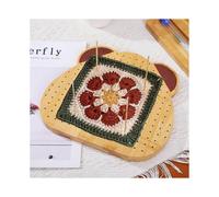Crochet Blocking Board with 10 Pins, Blocking Board for Crocheting Knitting, Bamboo Granny Square Blocking Boards