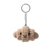 Crochet Bread Keychain | Funny Key Charm | Portable Knitting Doll | Cute Emotional Support Croissant Gift | Adorable Fashion Accessories for Home, School, Travel