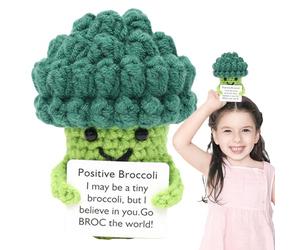 Crochet Broccoli Incoraggiamento e Supporto Emotivo, Adorabile Decorativo Per Ufficio Studente Insegnante Infermiera Natale Diploma Casa