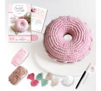 Crochet Café Amigurumi Kit Donut: Everything You Need Is Included: 100%-cotton Yarn, Crochet Hook, Stitch Marker, Tapestry Needle, Fiberfill, Step-by-step Leaflet, and Exclusive Instruction Videos; Beginner Friendly!