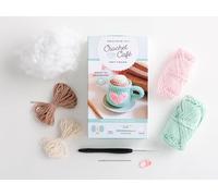 Crochet Café Amigurumi Kit Hot Cocoa: Everything You Need Is Included: 100%-Cotton Yarn, Crochet Hook, Stitch Marker, Tapestry Needle, Fiberfill, ... Instruction Videos; Beginner Friendly!