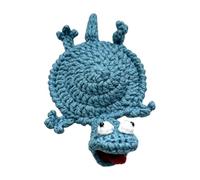 Crochet Coaster Set - Lizard Yarn Coaster | Animal Table Ornament, Decorative Lizard Yarn Table Protection Accent Craft, Handmade Crochet Ļizard Shape Ýarn Çoaster Ornament Gift Home Nightstand Bedroo