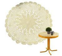 Crochet Cotton Table Mat | Round Lace Handmade Crochet Table Mat,Hand Crocheting Circular Table Mat for Work Area, Dinner Table, Computer Desk, Home, Coffee Table, Kitchen