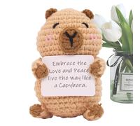 Crochet di supporto emotivo - Crochet positivo | Bambola di supporto emotivo | Animale di ispirazione divertente per la decorazione della decorazione per ufficio per la festa di festa DOGGI motivazion