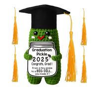 Crochet Doll, Knitted Graduation Toy, Soft wool Material, 5-Color Tassel Design, Inspirational Desk Ornament, for High School Teenage Girls Boys Travel Bedroom Living Room Use, 12x6cm