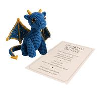 Crochet Dragon Pocket Emotional Knitted Doll - Cute Encouragement Gift Card