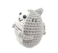 Crochet Emotional Support Animal | Emotional Support Crochet Animals | Positive Shark Crochet Animals | Positive Crochet Animals with Encouragement Card Small Crochet Animal Lovers Keepsake F