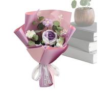 Crochet Flower Bouquet,Decorative Handmade | Knitted Yarn Flower,for Birthday Christmas Easter Graduation Valentine Party Spring Wedding