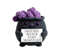 Crochet Halloween Positive Pumpkin, Knitted Inspirational emotional-support