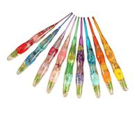 Crochet Hook Set 9 Pieces Knitting Tools Ergonomic Yarn Weaving Craft Kit | Smooth Aluminum and Soft Rubber Material | Relieves Hand Fatigue | Perfect for Beginners and Pros | Ideal for DIY Blankets