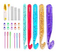 Crochet Hook Set | Soft Grip Crochet Needles, Colorful Ergonomic Comfort Rubber | For Beginners & Hands, Perfect For UK Craft Loversr Beginners -Adults With Markers