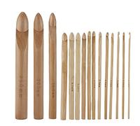 Crochet Hooks Large Ergonomic Handle Bamboo Crochet Kit Extra Thick Needles for Arthritic Hands DIY Knitting Crafts