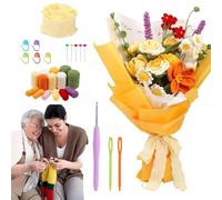 Crochet Kit For Beginners - Colorful Knitting Starter Kit With Yarn Hooks Needles, Portable Crochet Craft Set For Kids Adults, DIY Knitting Supplies Foor Learning Art Craft Gift Birthday Christmas