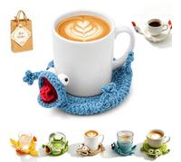 Crochet Lizard Coaster 3D Pattern,Funny Handmade Crochet Coasters，SET A
