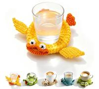 Crochet Lizard Coaster 3D Pattern,Funny Handmade Crochet Coasters，SET D