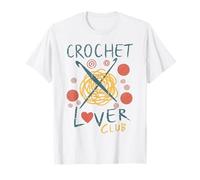 Crochet Lover Club Tee per Uncinetto Mamma stilizzata Moderna Maglietta