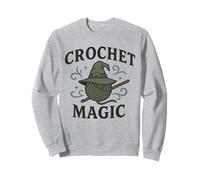 Crochet Magic Witch Theme Design per Gli Amanti del Filato Halloween Felpa