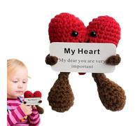 Crochet Pocket Hug Heart - Regalo di cuore all'uncinetto personalizzato, Knit Heart Pocket Hug Cute Doll | Regali di , Artigianato fatto a mano, Charm tascabile lavorato a maglia, cuore