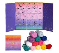 Crochet Society Calendario dell'Avvento 2025, 2025, all'uncinetto, 25 giorni di progetti con tutorial, calendario dell'avvento fai da te con filato fai da te, per regali di Natale (viola)