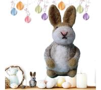 Crochet Stuffed Animal - Miniature Felted Bunny Rabbit, Handcrafted Plush Forest Creature with Vibrant Removable Outerwear, Charming Springtime Shelf Ornament, Ideal for Nursery Gift Baskets Holiday D